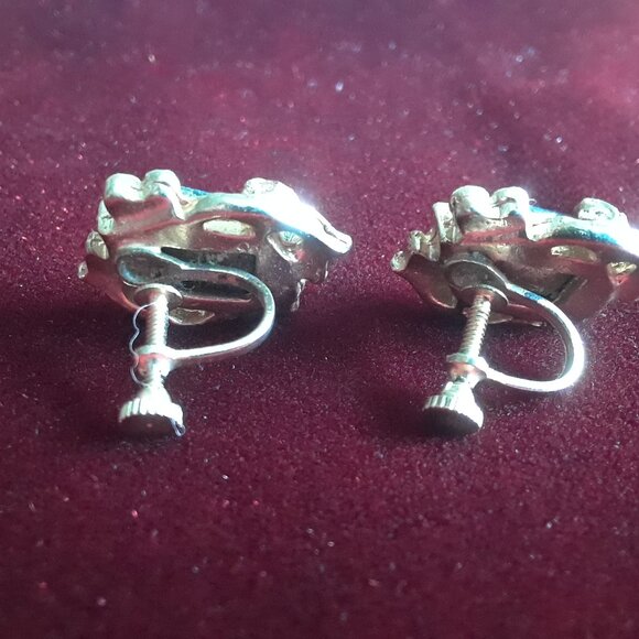 Purple Rhinestone earrings - Picture 2 of 3